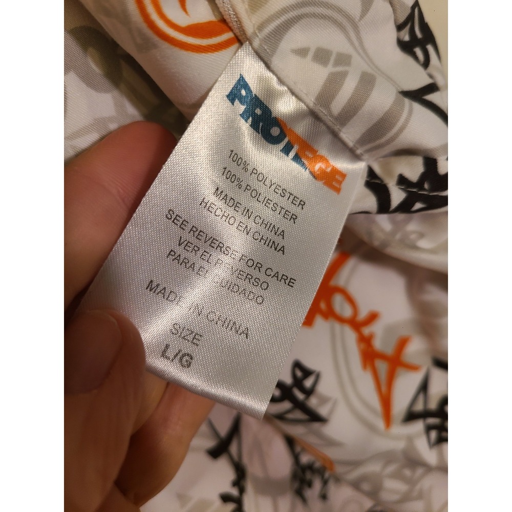 Men's Protege Reversible Shorts Graffiti Sz Lg Orange White Black Drawstring - Picture 9 of 9